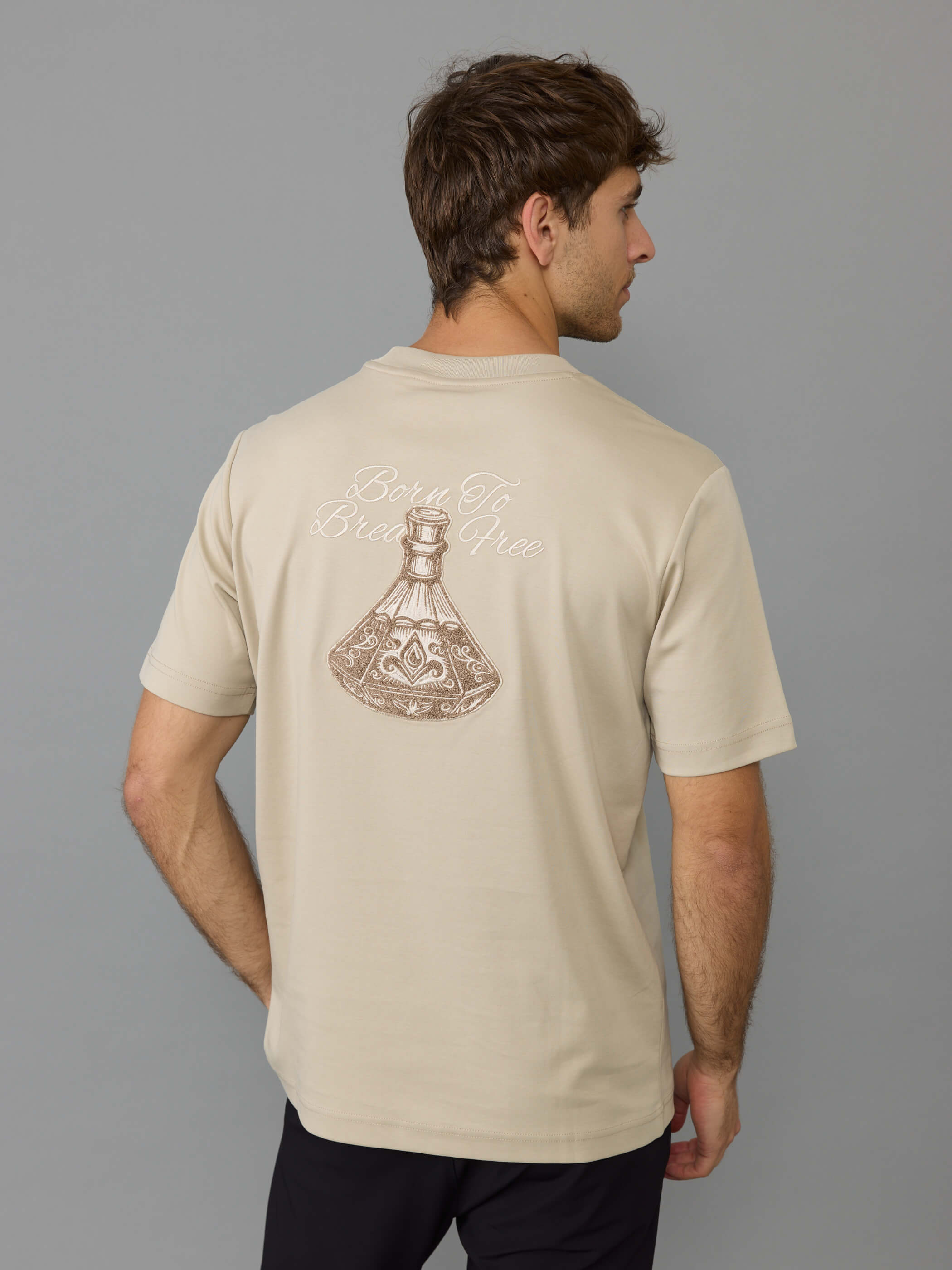 חולצת טישירט קצרה אליקסיר Back Embroidery גברים