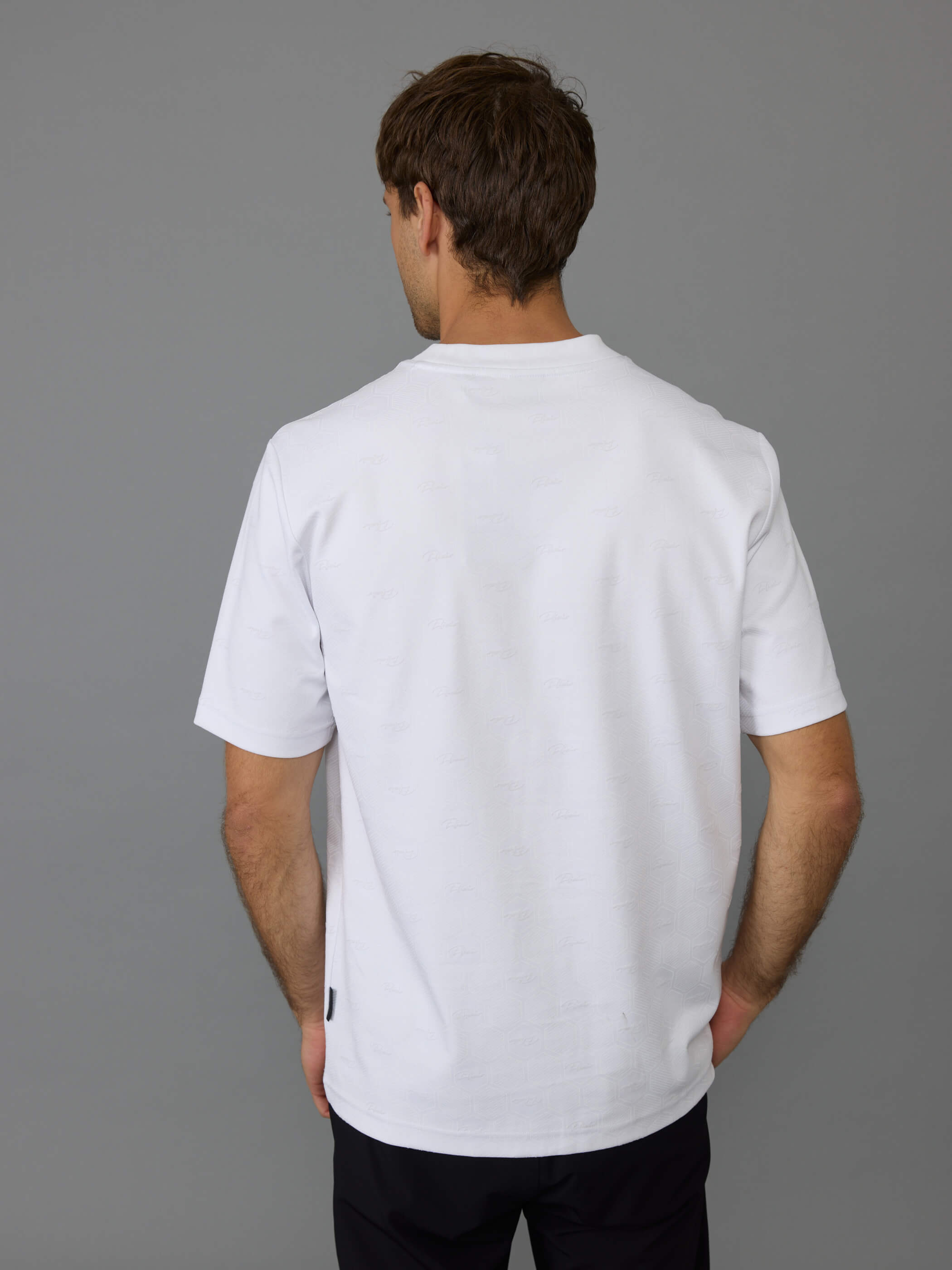 חולצת טישירט קצרה אליקסיר All Over Hexagon Logo גברים