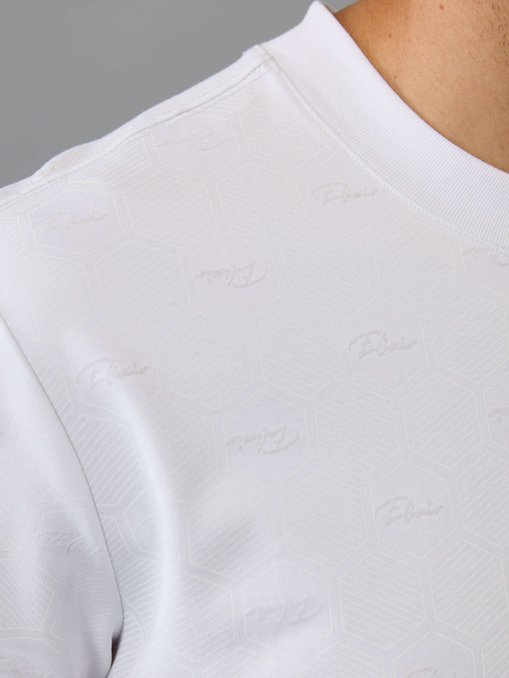 חולצת טישירט קצרה אליקסיר All Over Hexagon Logo גברים