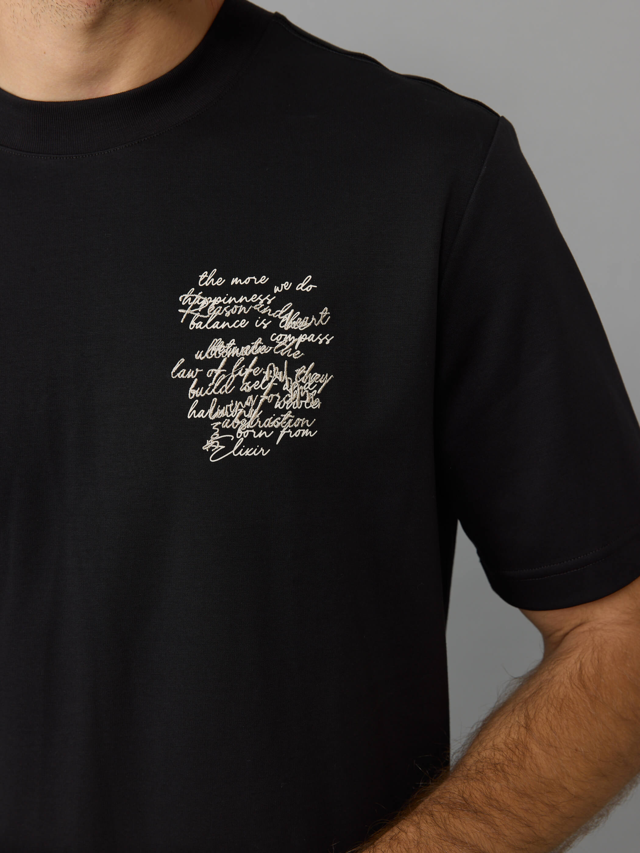 חולצת טישירט קצרה אליקסיר Back Lace גברים