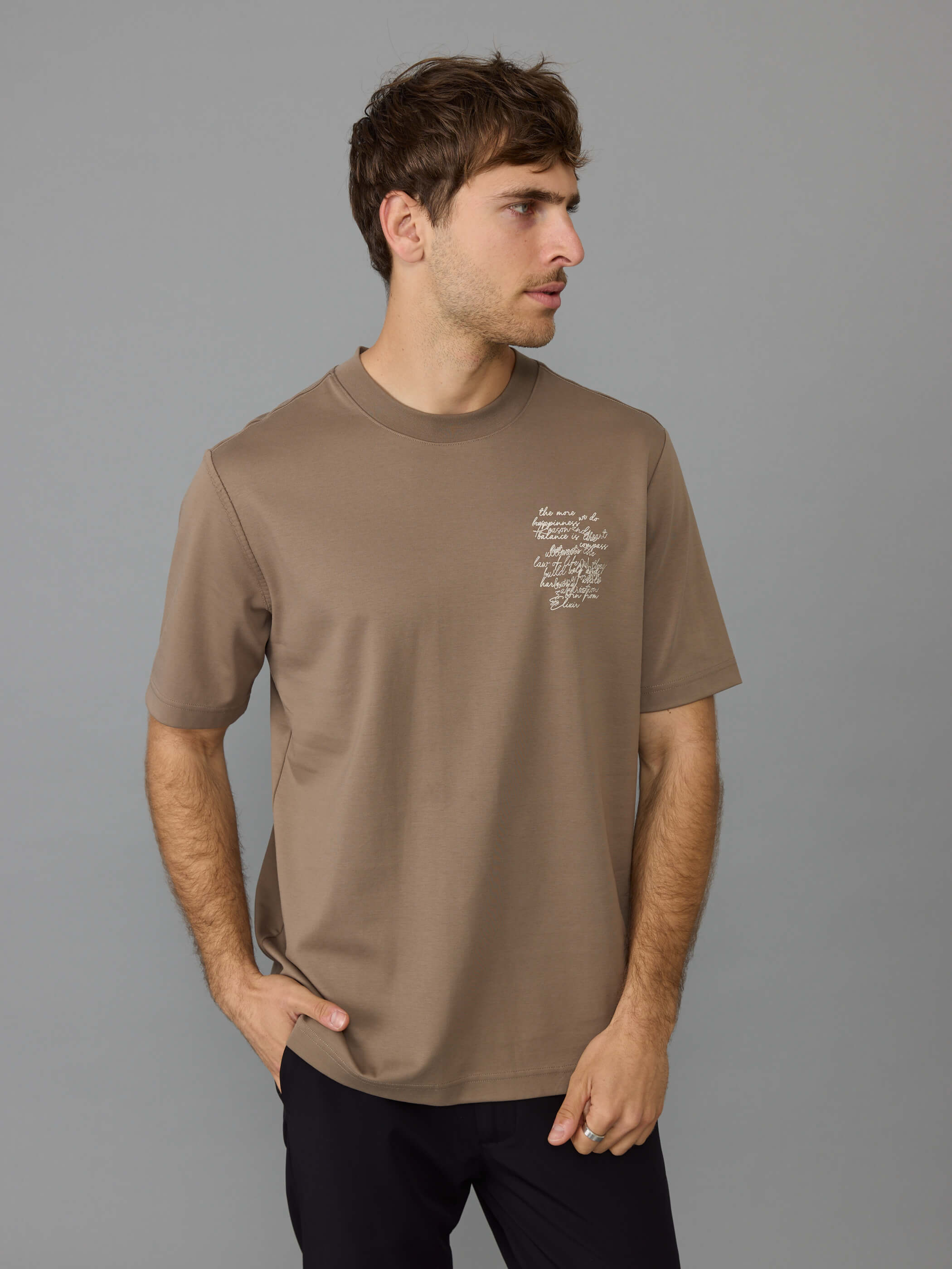 חולצת טישירט קצרה אליקסיר Back Lace גברים