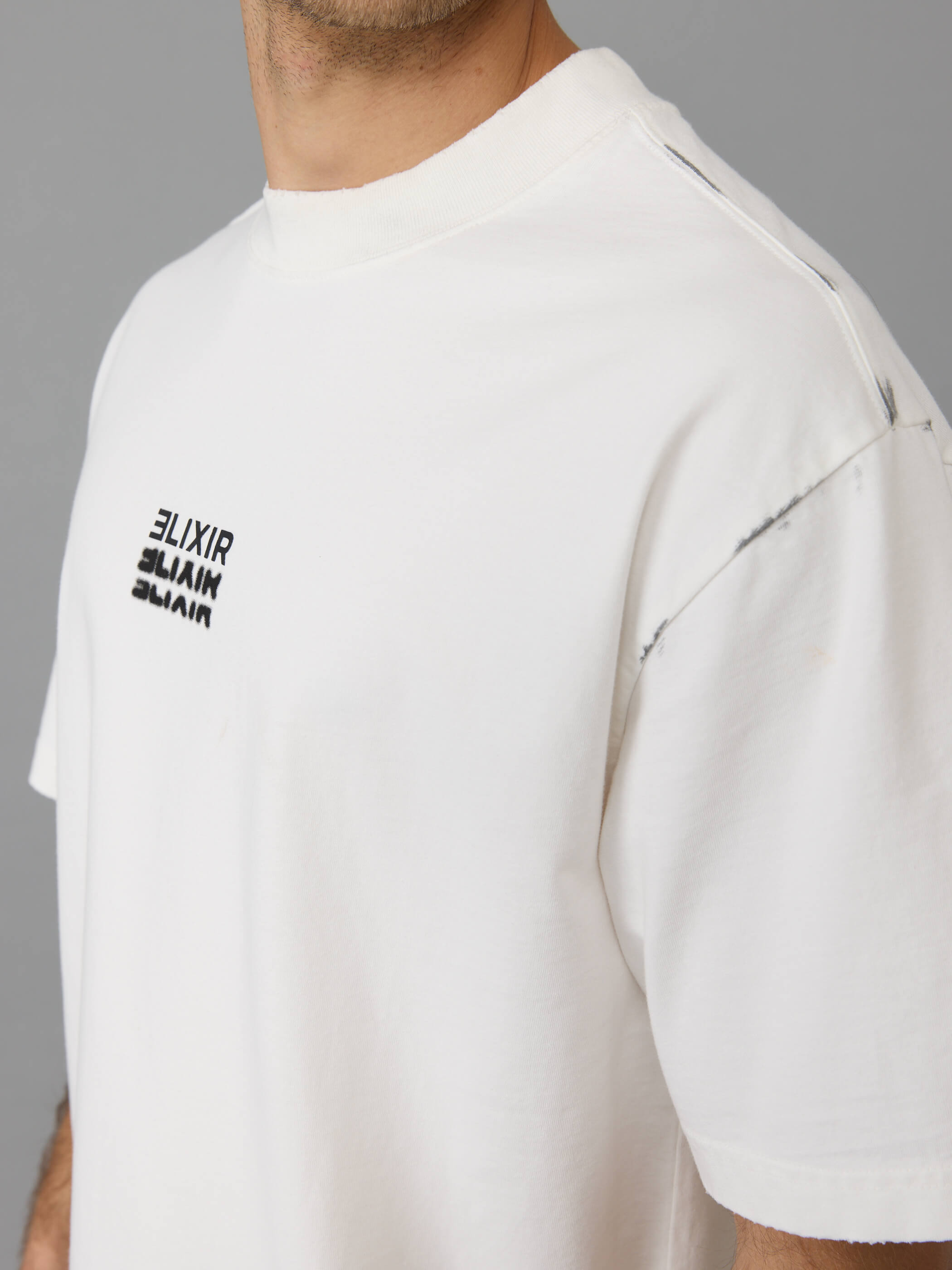 חולצת טישירט קצרה אליקסיר Front & Back Print גברים
