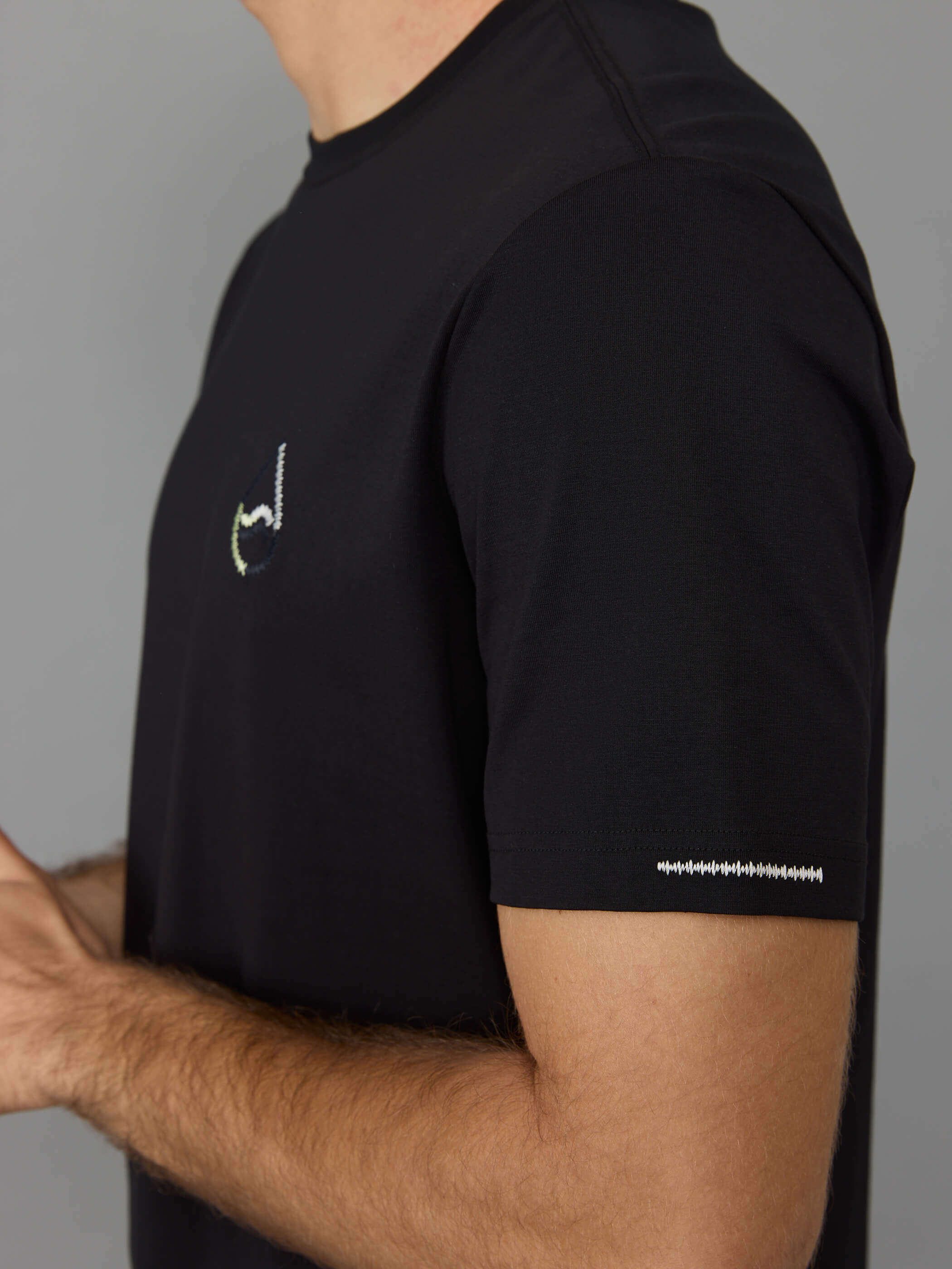 חולצת טישירט קצרה אליקסיר Chest Embroidery גברים