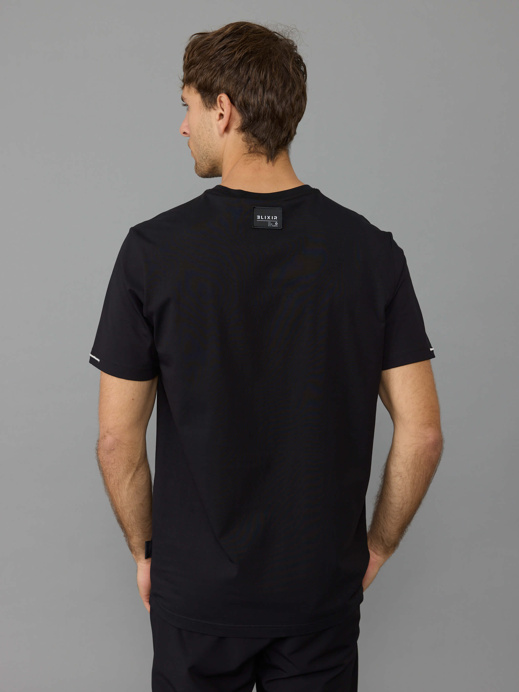 חולצת טישירט קצרה אליקסיר Chest Embroidery גברים