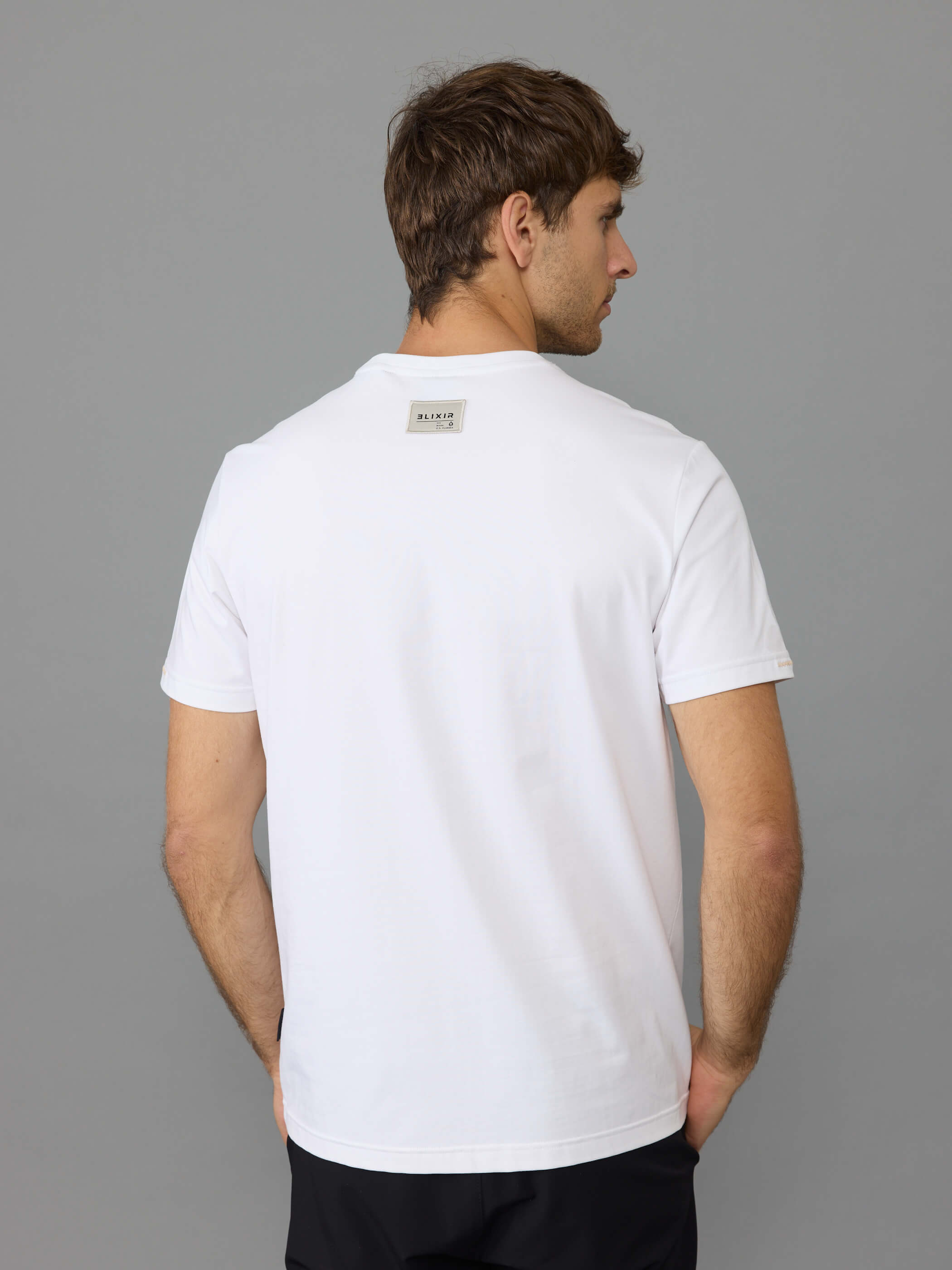 חולצת טישירט קצרה אליקסיר Chest Embroidery גברים