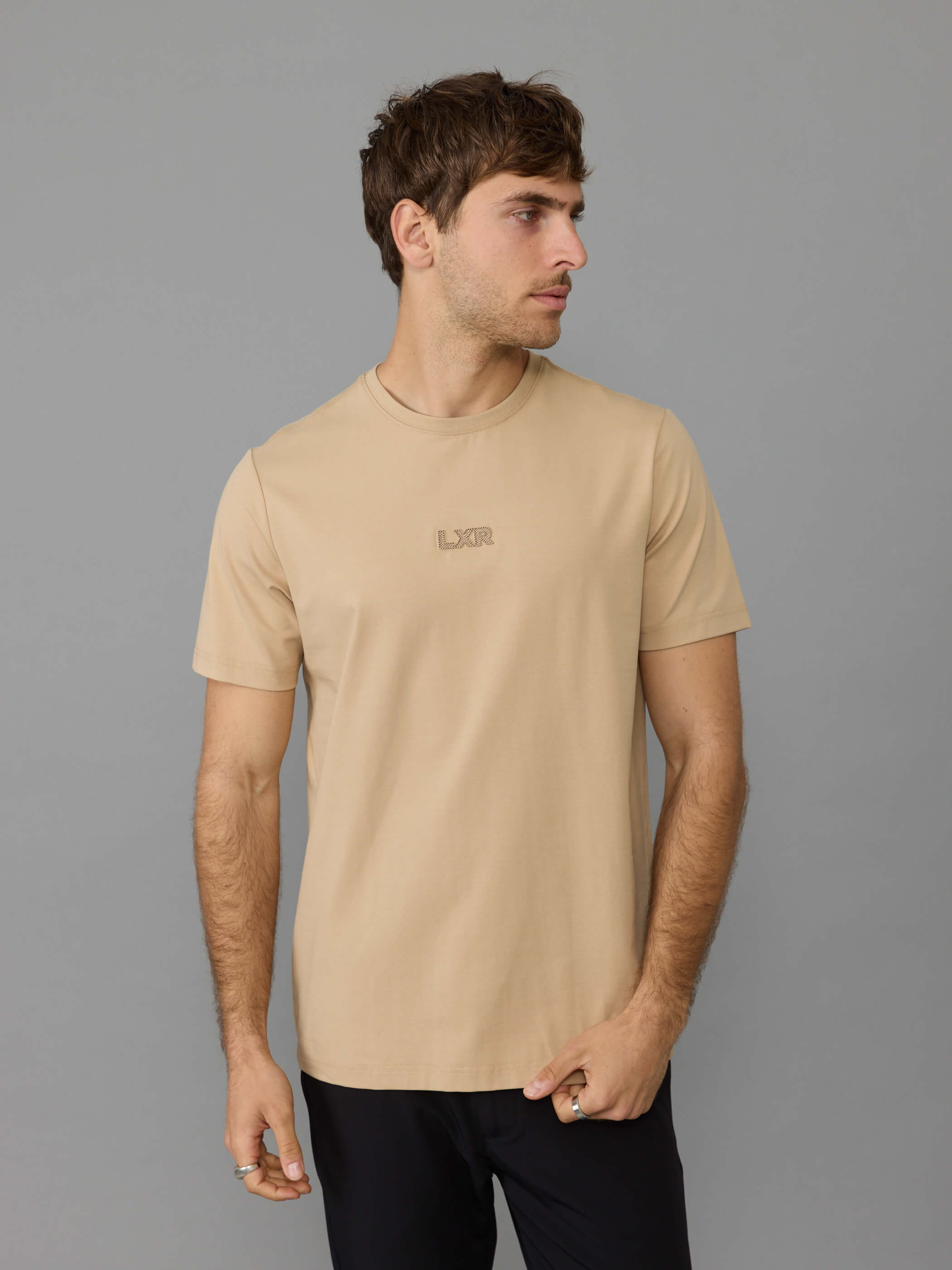 חולצת טישירט קצרה אליקסיר Chest Embroidered Logo גברים