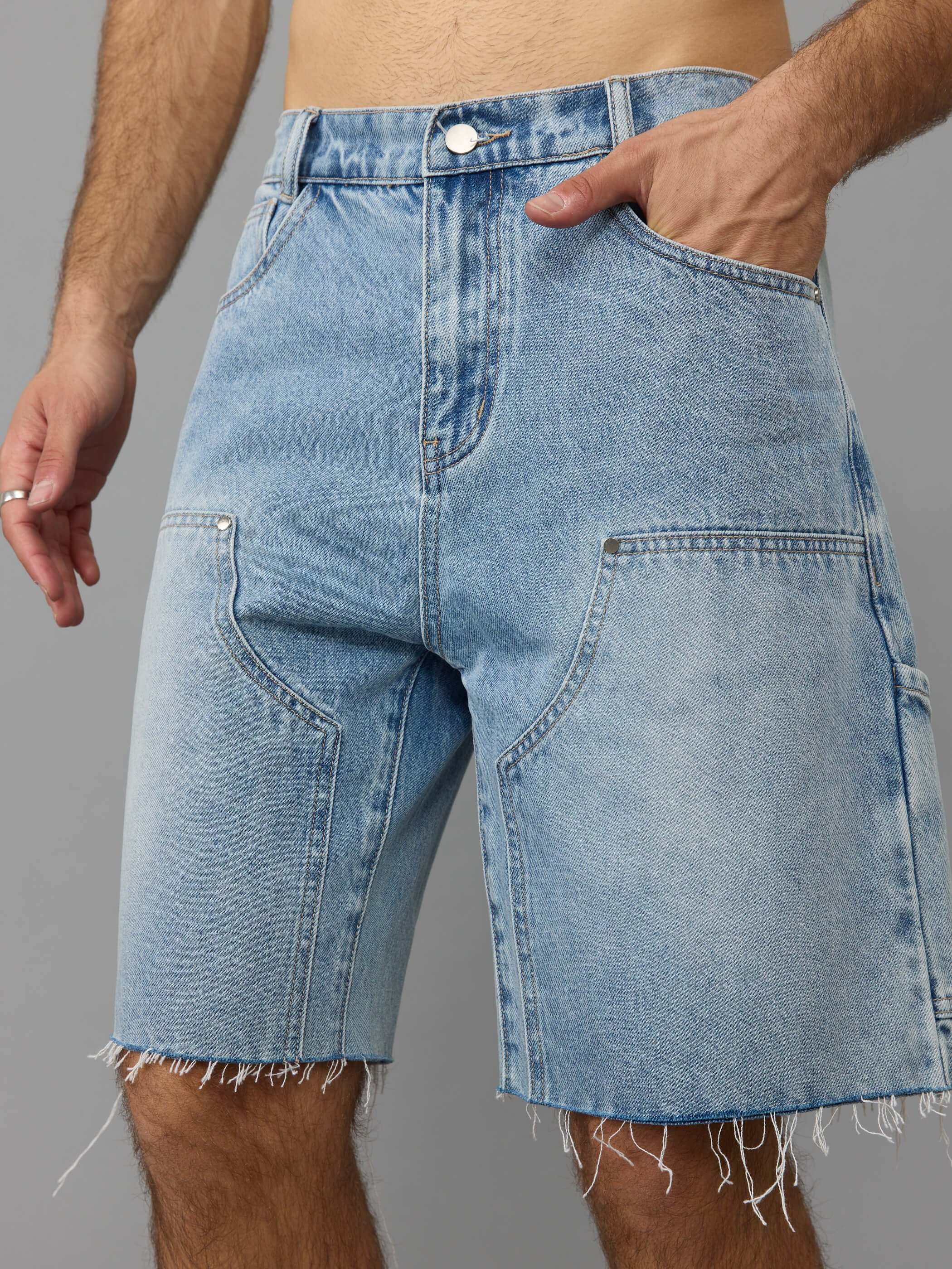 ג'ינס קצר אליקסיר Fringes גברים