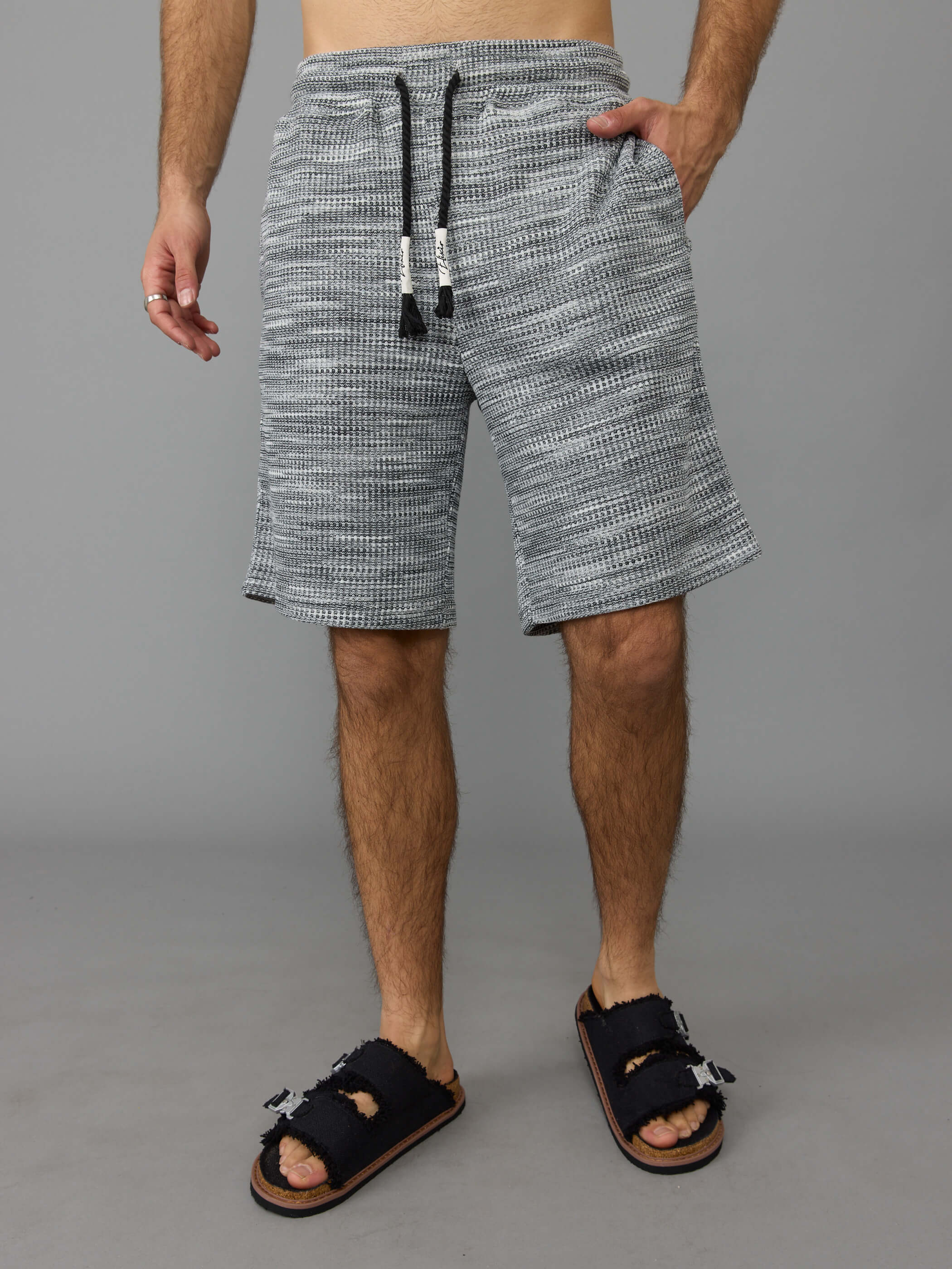 מכנס קצר אליקסיר Knitted Waffle גברים