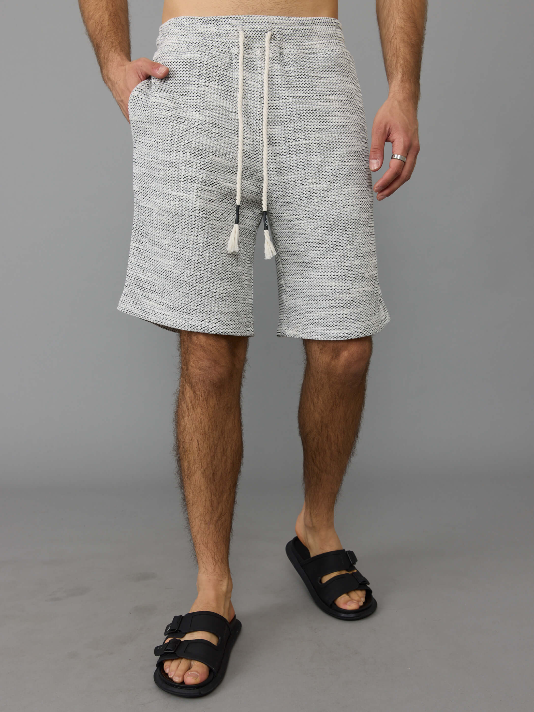 מכנס קצר אליקסיר Knitted Waffle גברים