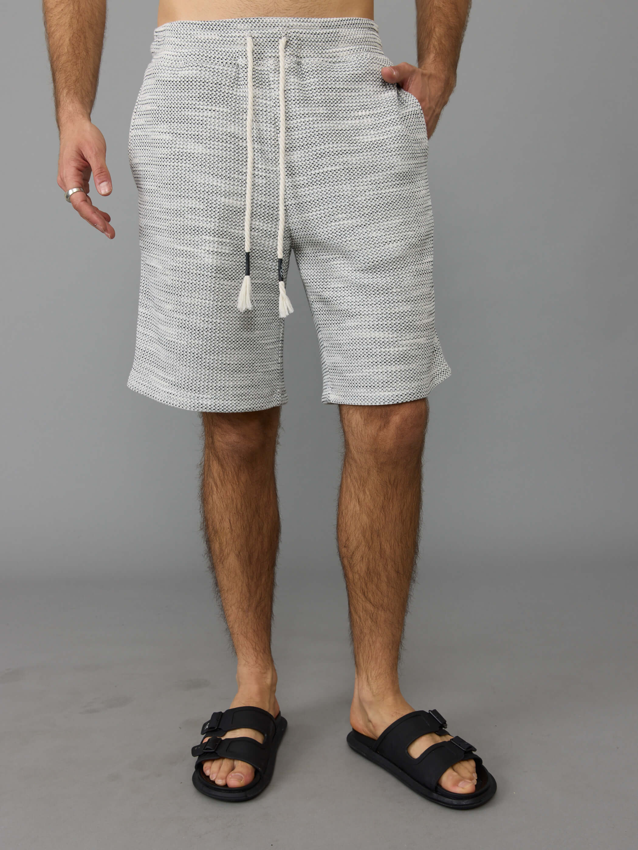 מכנס קצר אליקסיר Knitted Waffle גברים