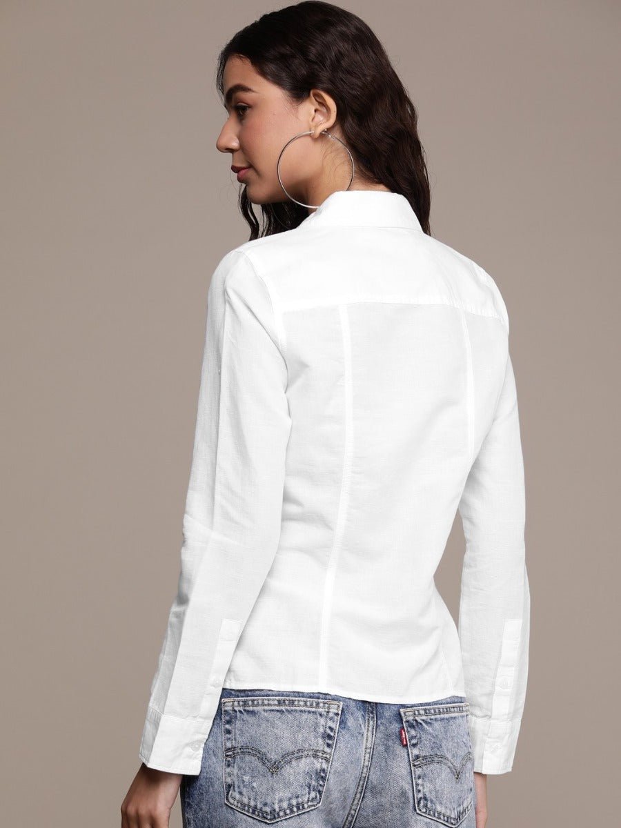 חולצה מכופתרת קלווין קליין Chemise נשים