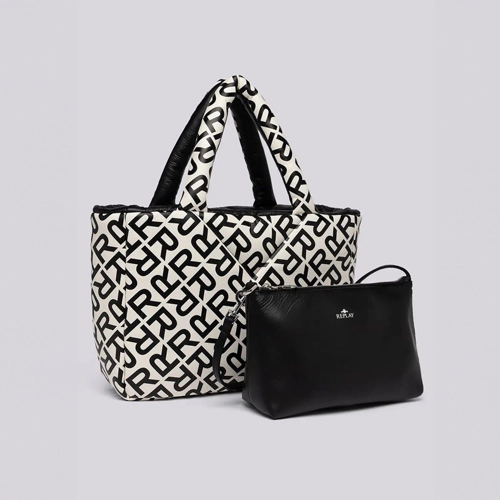 סט תיק ריפליי פוך גדול דו צדדי + תיק קטן Tote Bag And Mini Bag Set נשים