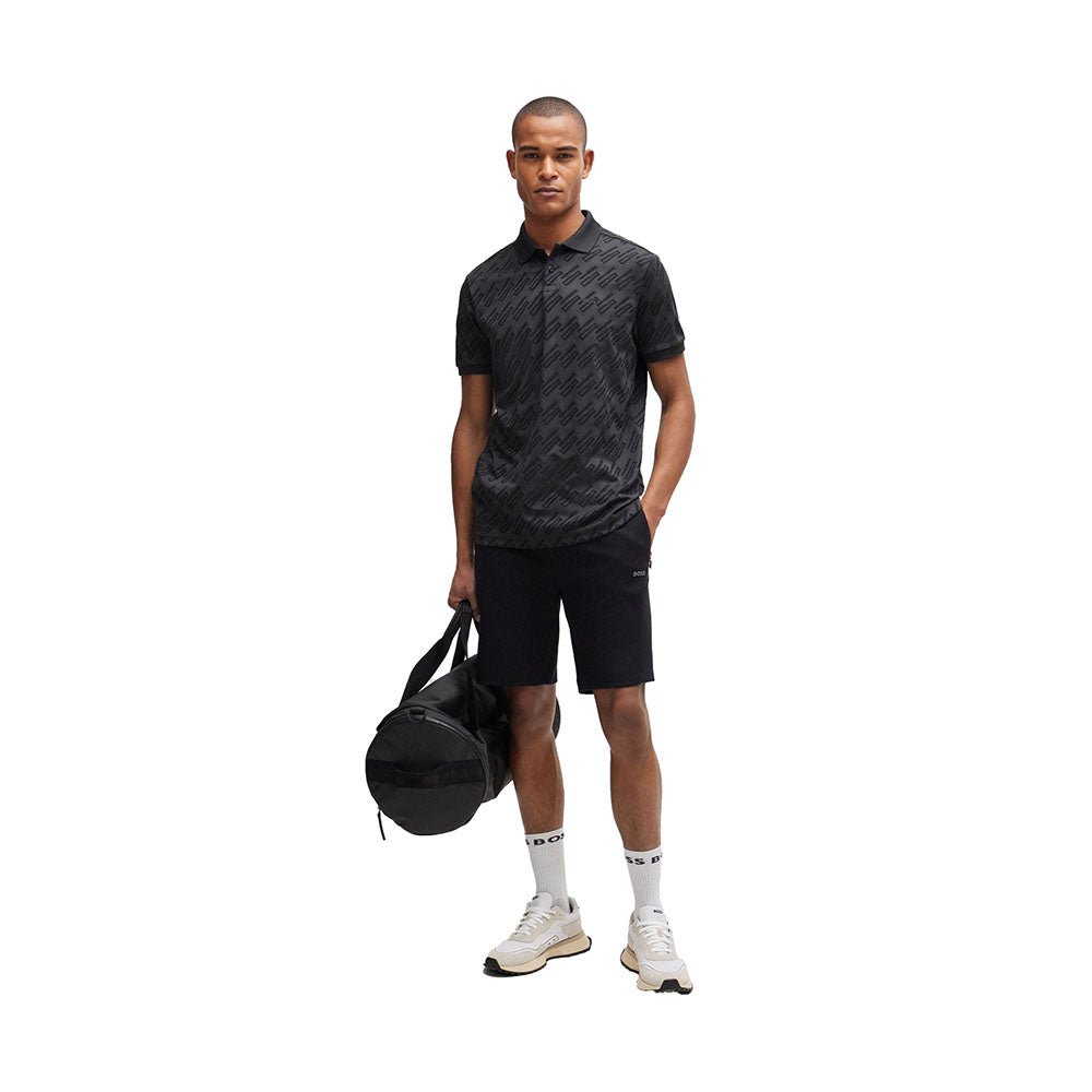 חולצת פולו הוגו בוס Monogram Jacquard גברים