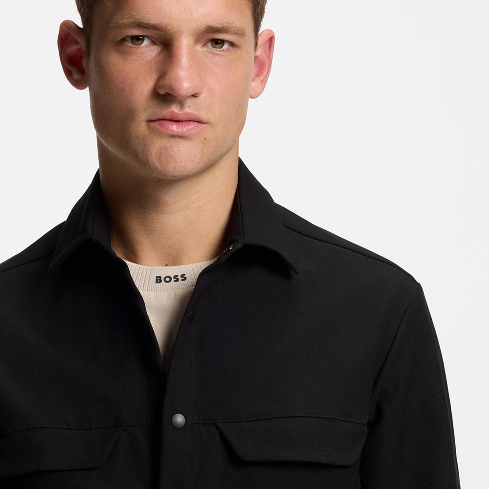ג'קט הוגו בוס Relaxed-fit overshirt גברים