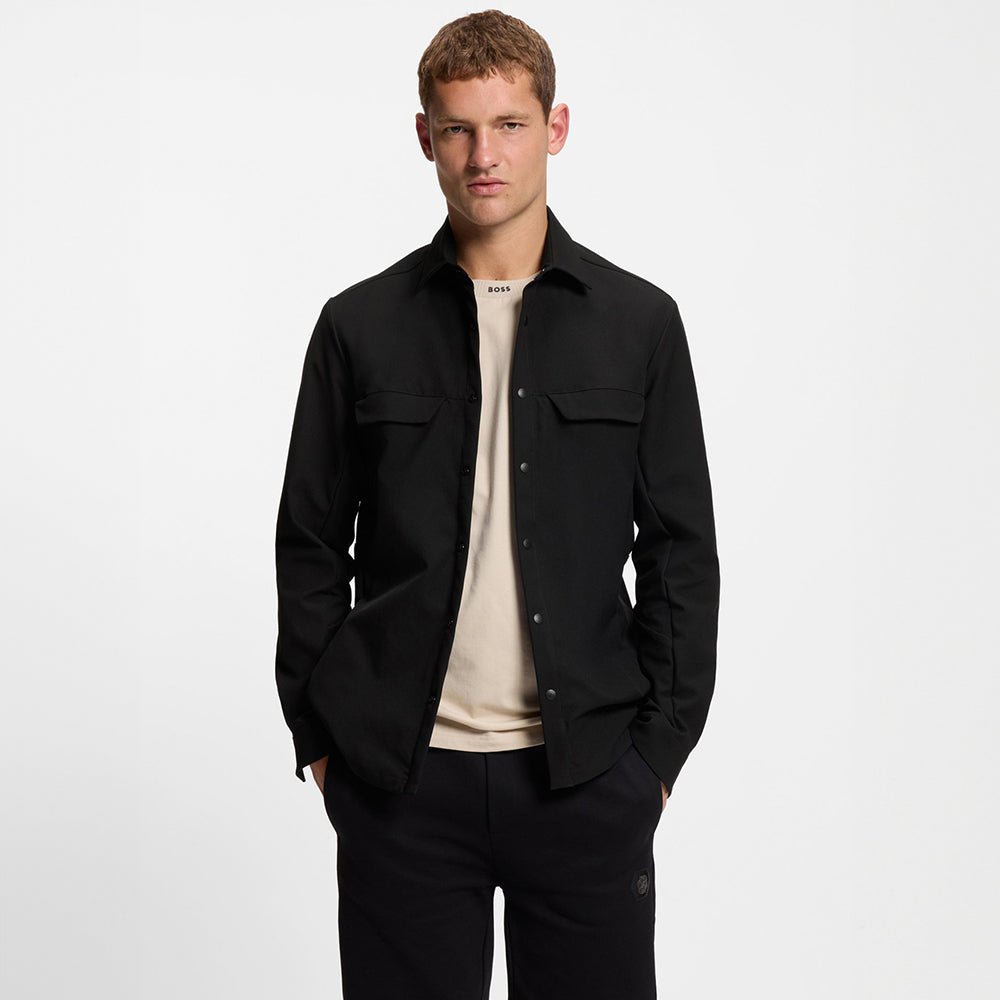 ג'קט הוגו בוס Relaxed-fit overshirt גברים