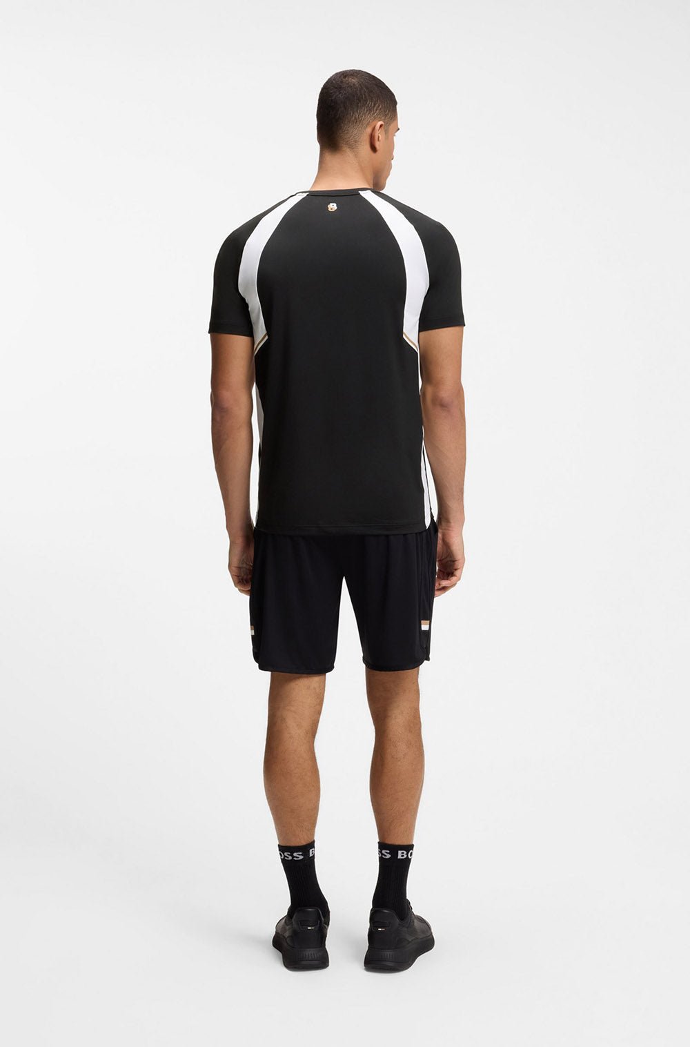 חולצת טישירט קצרה הוגו בוס Four-Way Stretch Fabric גברים