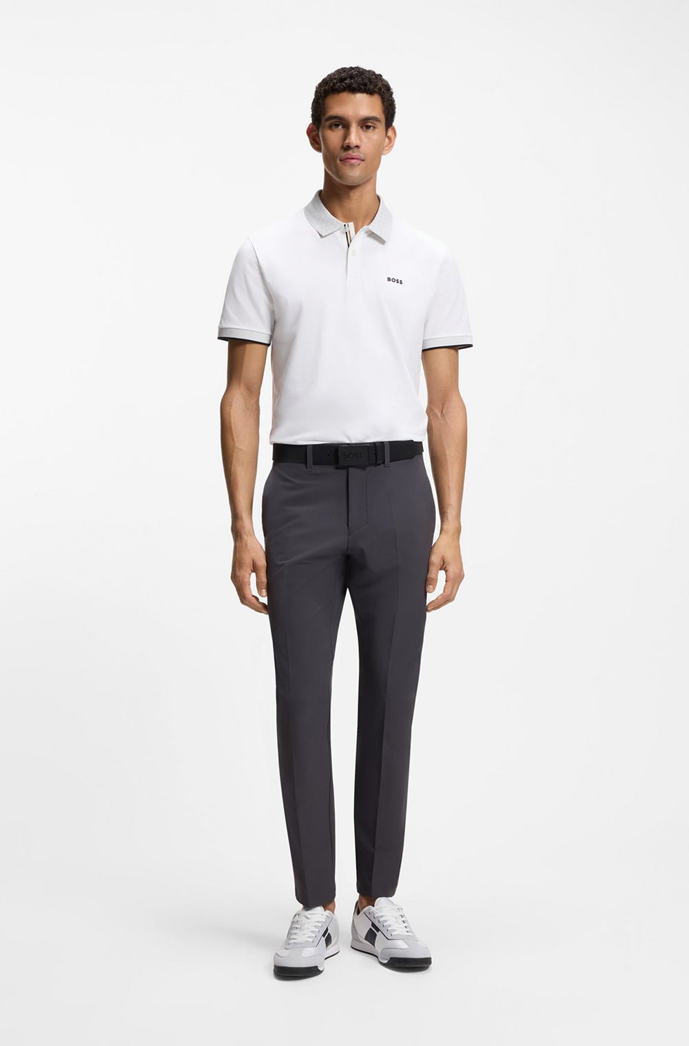 חולצת פולו הוגו בוס Stretch Cotton With Moisture Management גברים