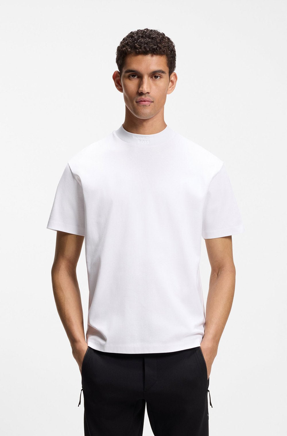 חולצת טישירט קצרה הוגו בוס Logo Collar גברים