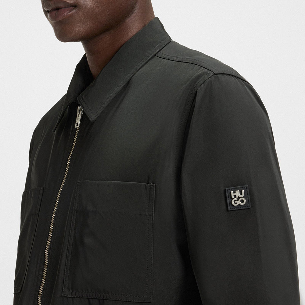 ג'קט הוגו Oversized-Fit Shirt In Water-Repellent Canvas גברים