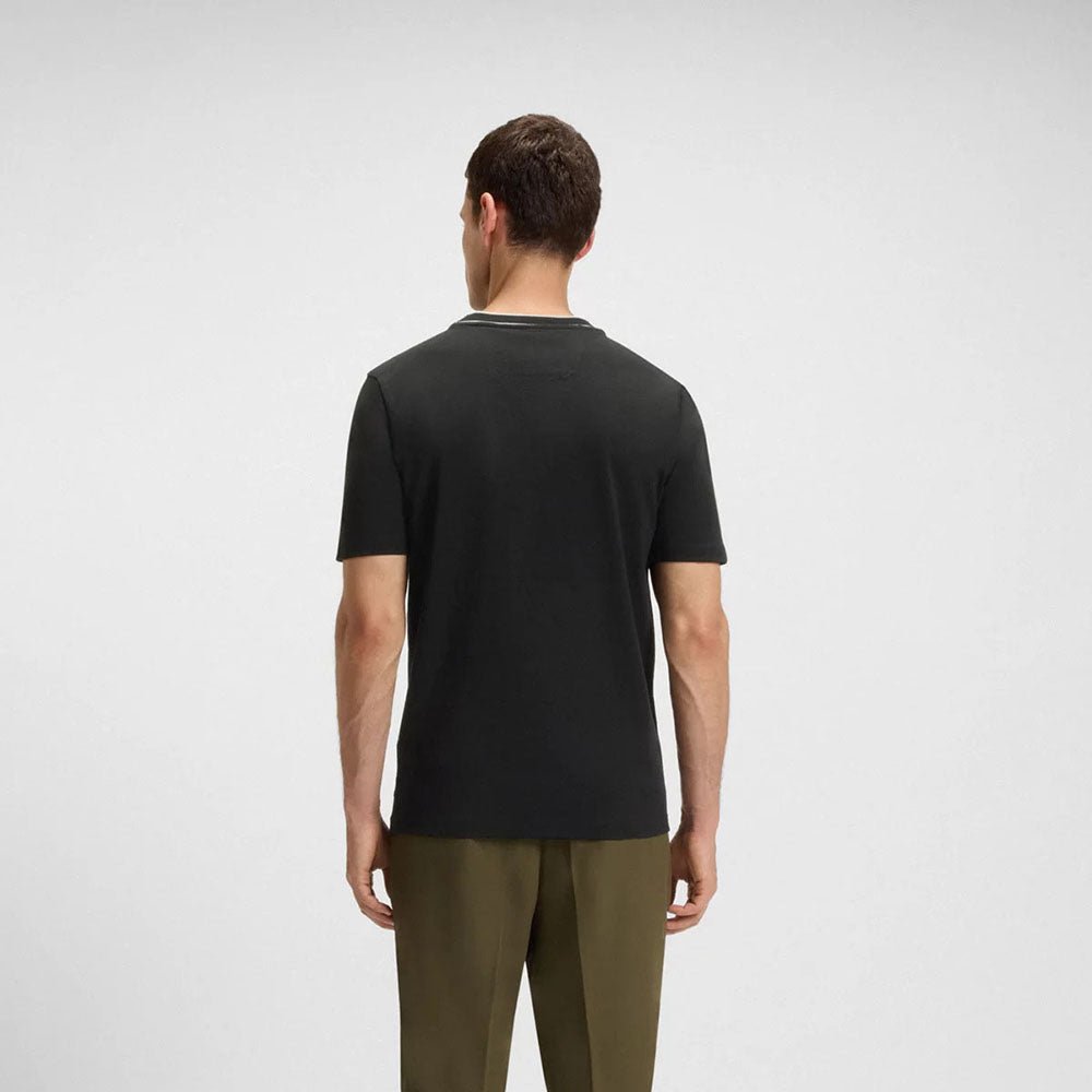 חולצת טישירט קצרה הוגו בוס Striped Logo Graphic גברים