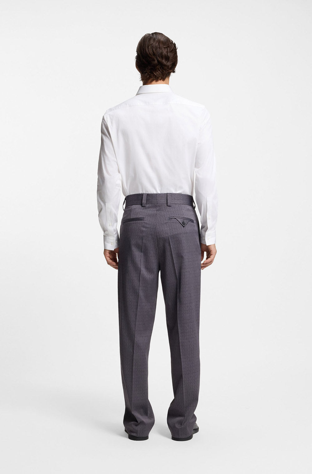 חולצה מכופתרת הוגו Modern-Fit Shirt In Stretch Cotton גברים