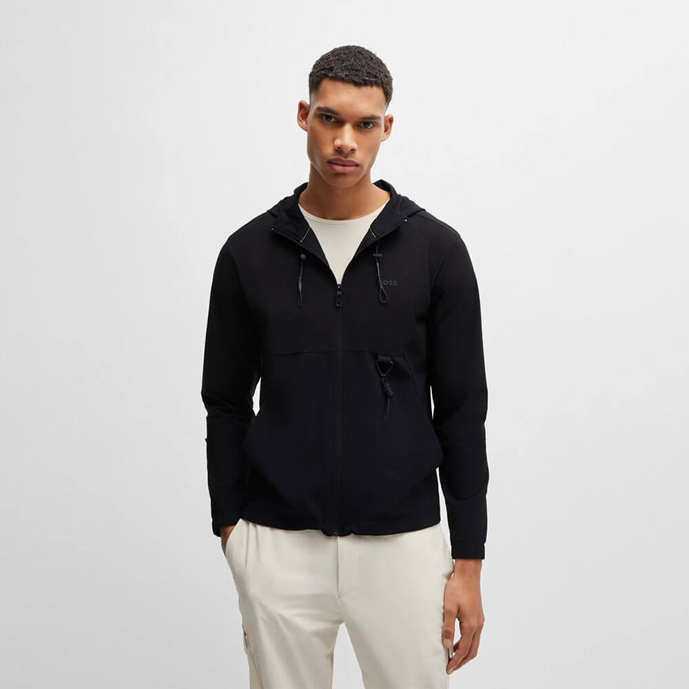 ג'קט קפוצ'ון הוגו בוס Quick-Dry Performance גברים- פלטין