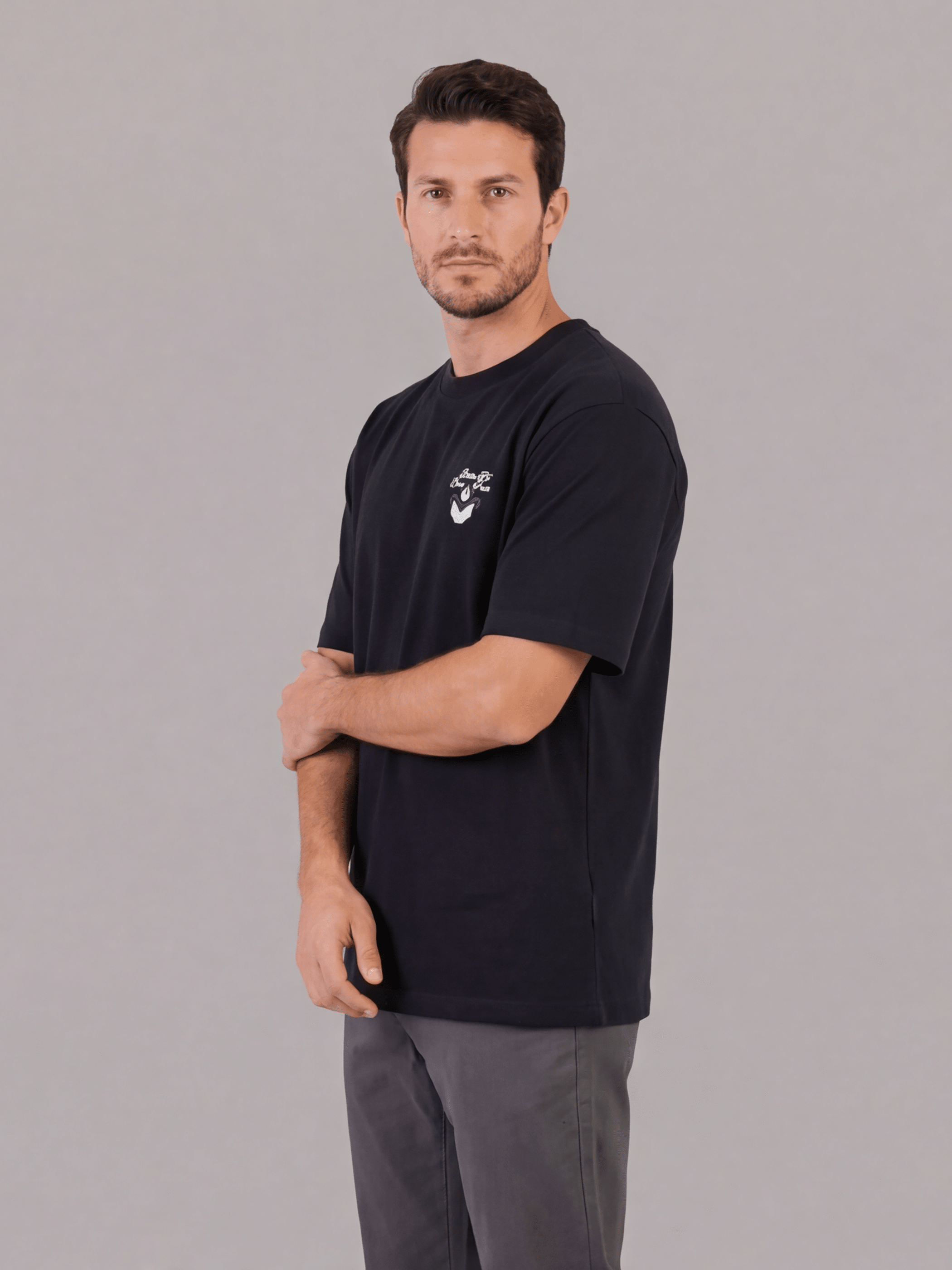 חולצת טישירט קצרה אליקסיר Back Embroidery גברים