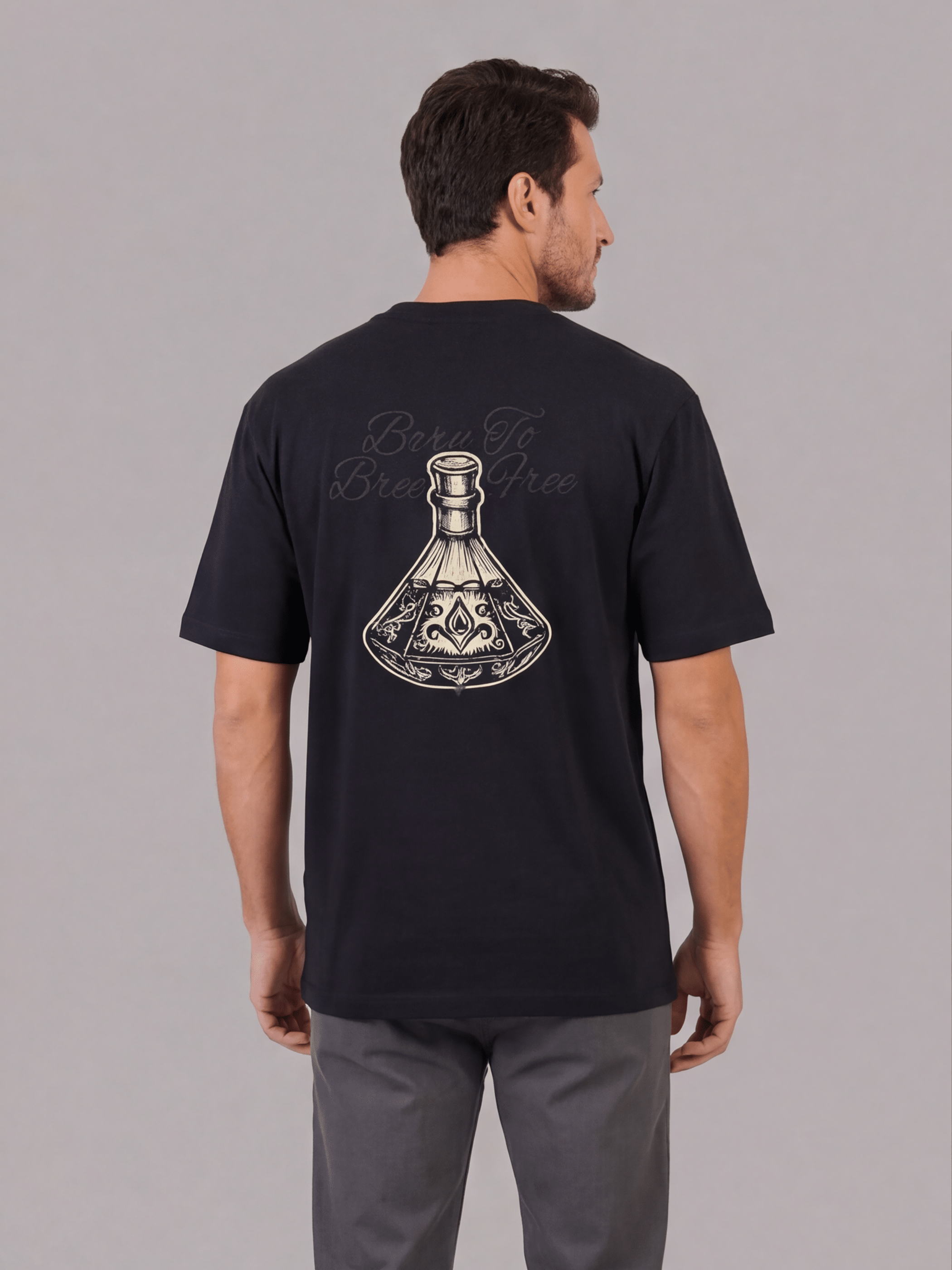 חולצת טישירט קצרה אליקסיר Back Embroidery גברים