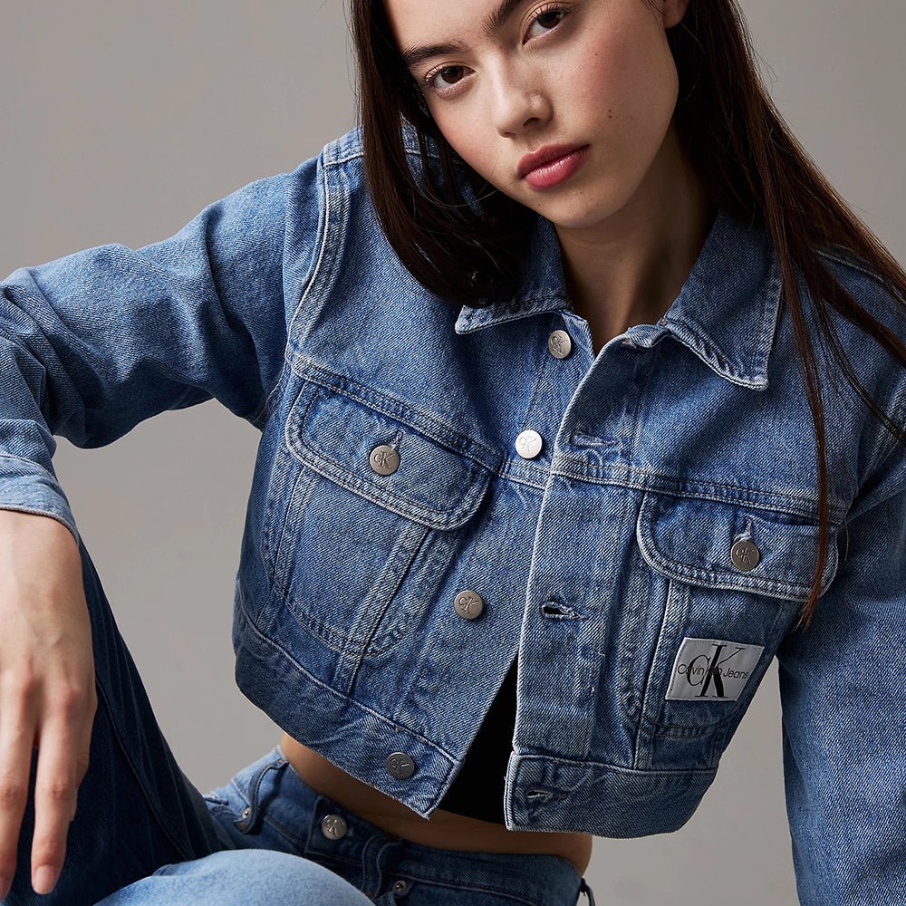 ג'קט ג'ינס קלווין קליין Extreme Crop 90S Denim נשים