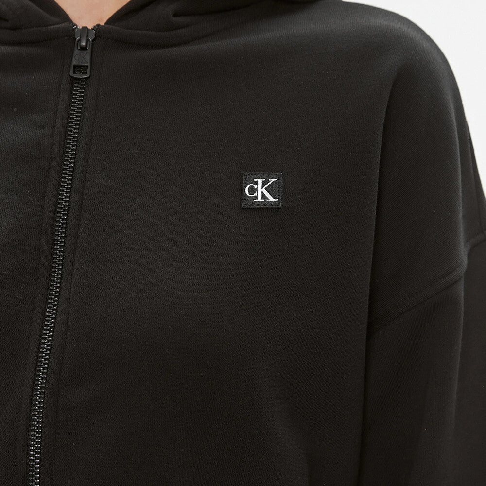 ג'קט קפוצ'ון קלווין קליין Cropped Zip Up Hoodie‏ נשים