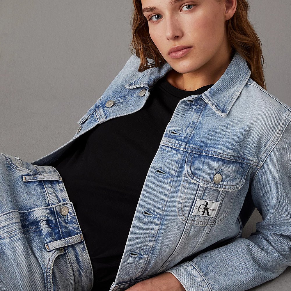 ג'קט ג'ינס קלווין קליין Cropped 90S Denim נשים