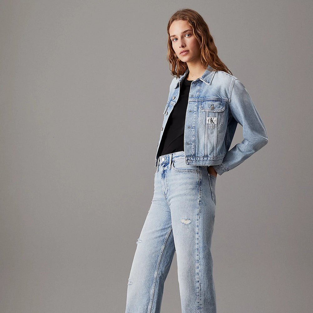 ג'קט ג'ינס קלווין קליין Cropped 90S Denim נשים