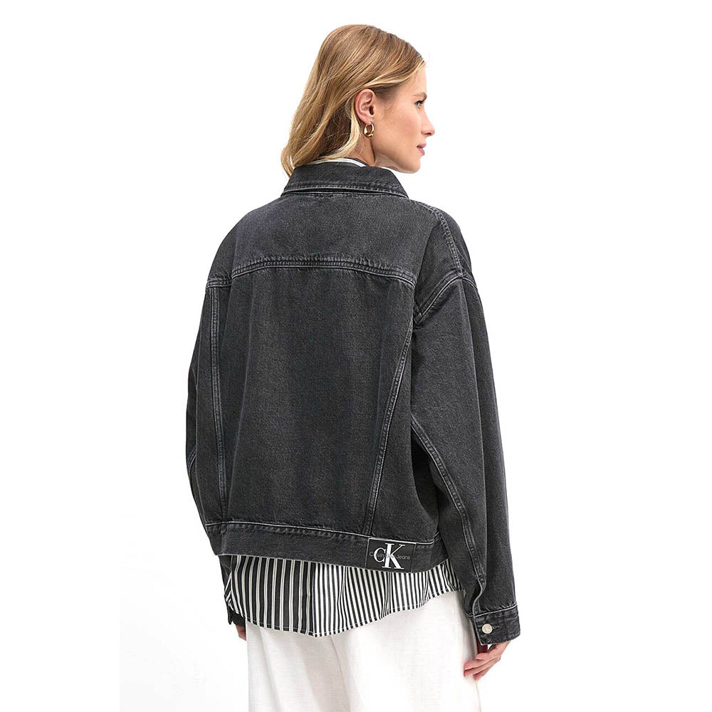ג'קט קלווין קליין Boxy Denim נשים