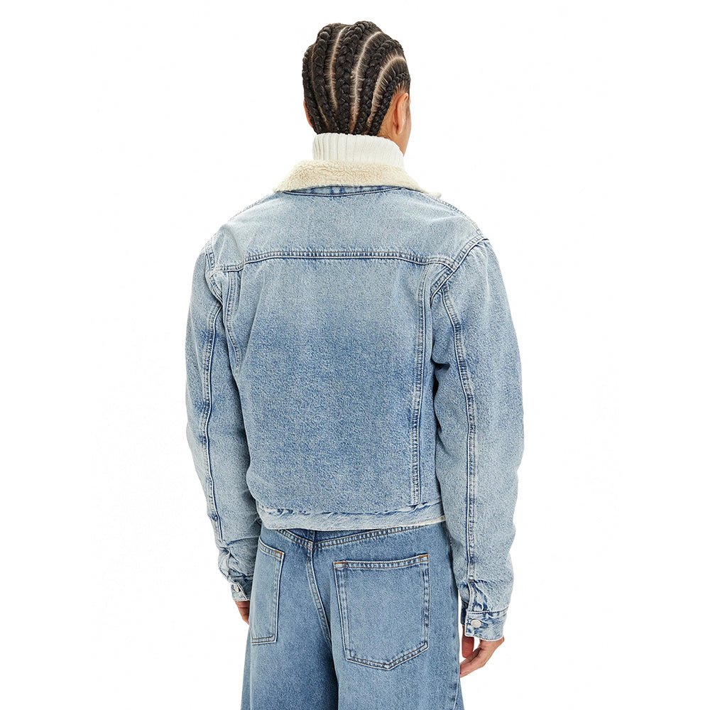 ג'קט ג'ינס קלווין קליין Regular Sherpa Denim נשים