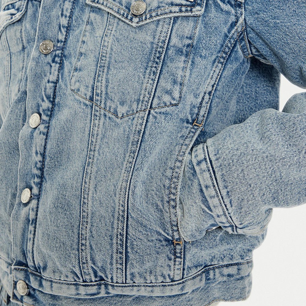ג'קט ג'ינס קלווין קליין Regular Sherpa Denim נשים