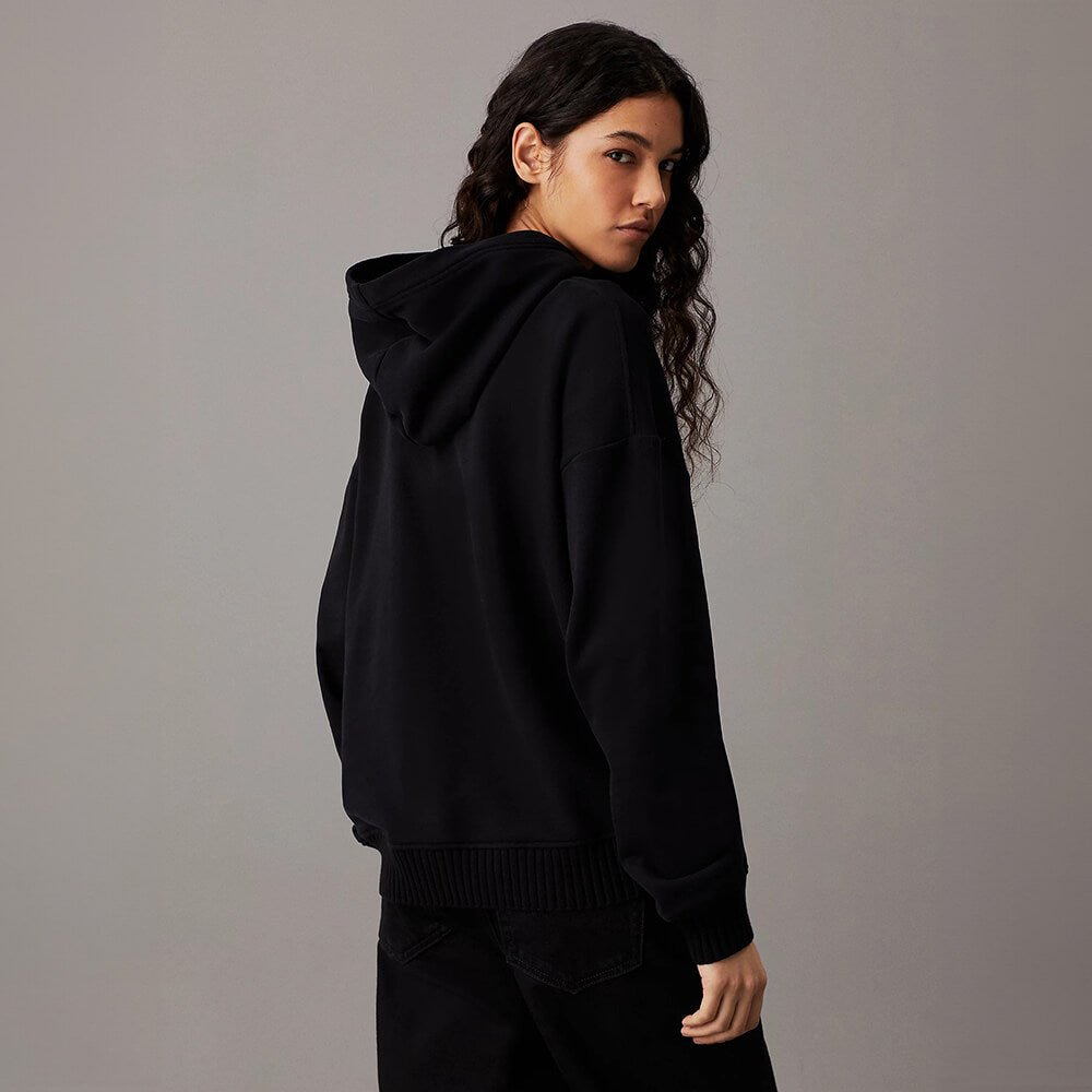 קפוצ'ון קלווין קליין Relaxed Cotton Terry נשים