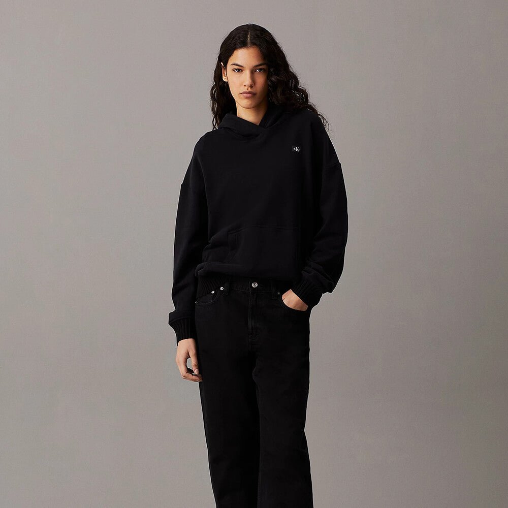 קפוצ'ון קלווין קליין Relaxed Cotton Terry נשים