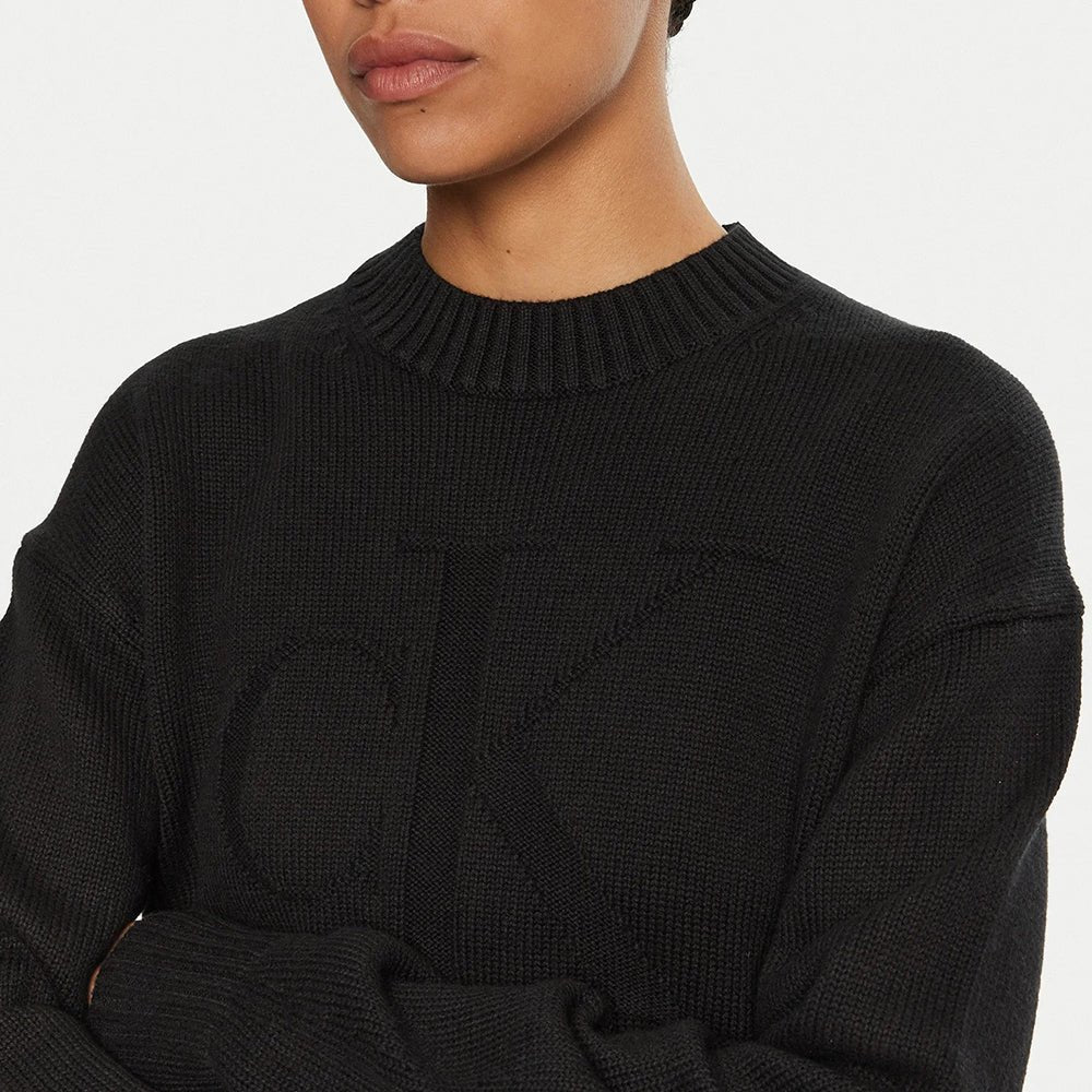 סריג קלווין קליין Intarsia Loose נשים