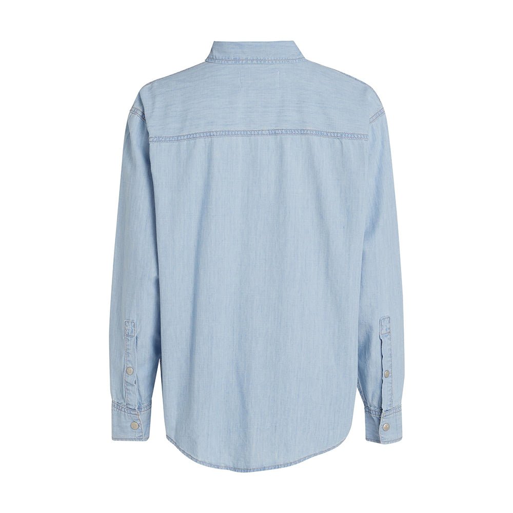 חולצה מכופתרת קלווין קליין Oversized Denim Shirt נשים