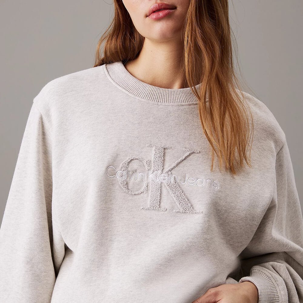 סווטשירט קלווין קליין Relaxed Chenille Monogram נשים