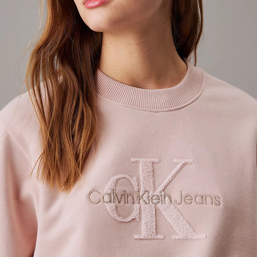 סווטשירט קלווין קליין Relaxed Chenille Monogram נשים