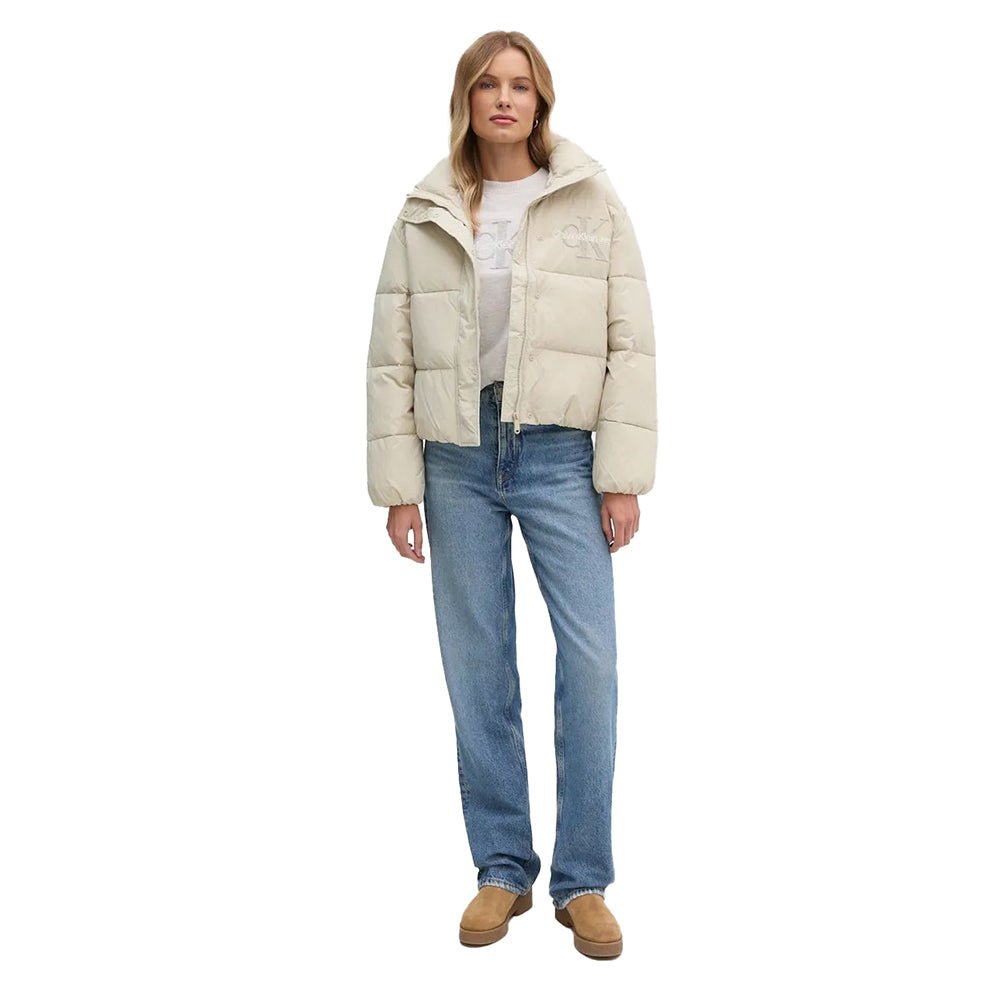 מעיל קלווין קליין Relaxed Chenille Logo Puffer נשים