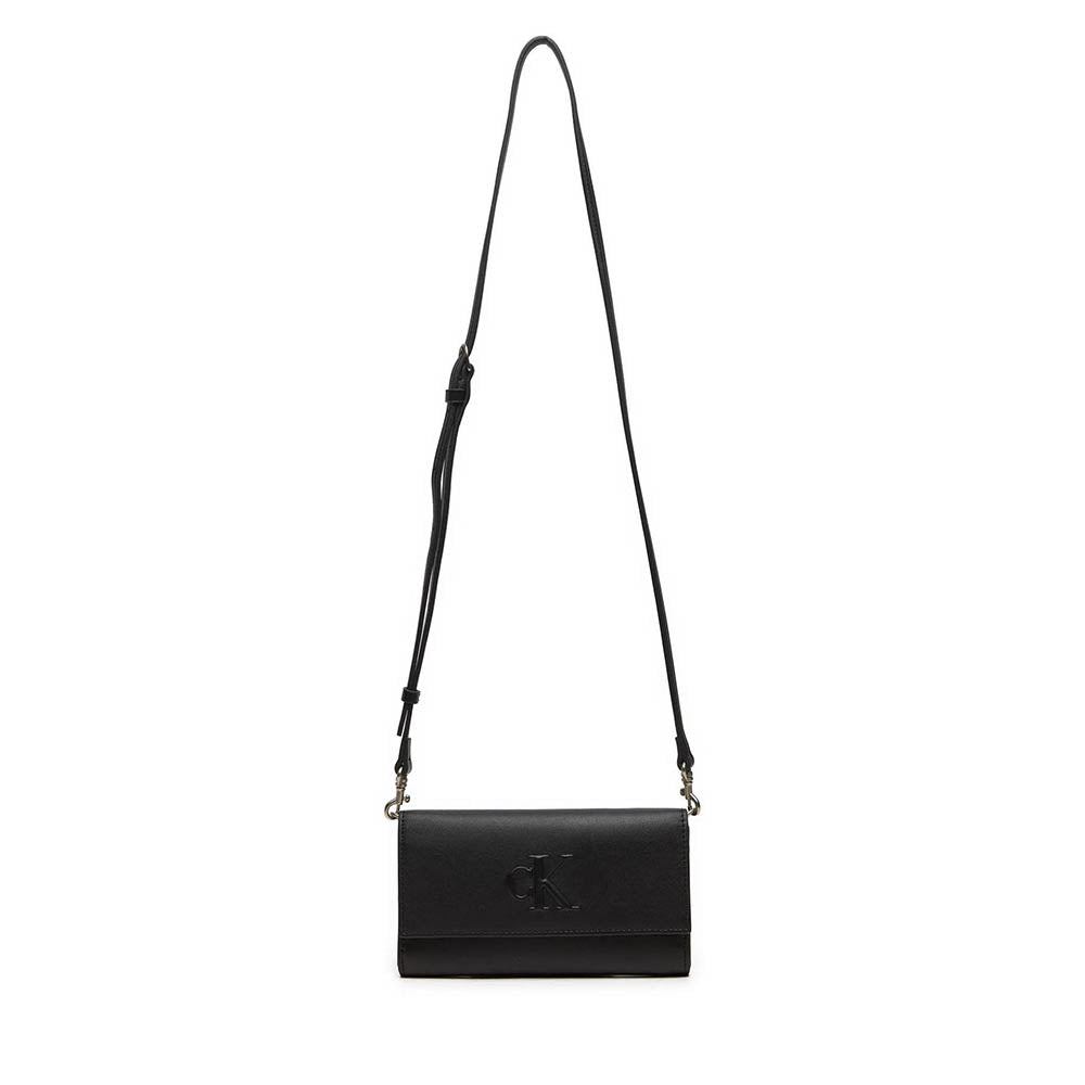 ארנק קלווין קליין Sculpted Long Fold Strap Deboss נשים