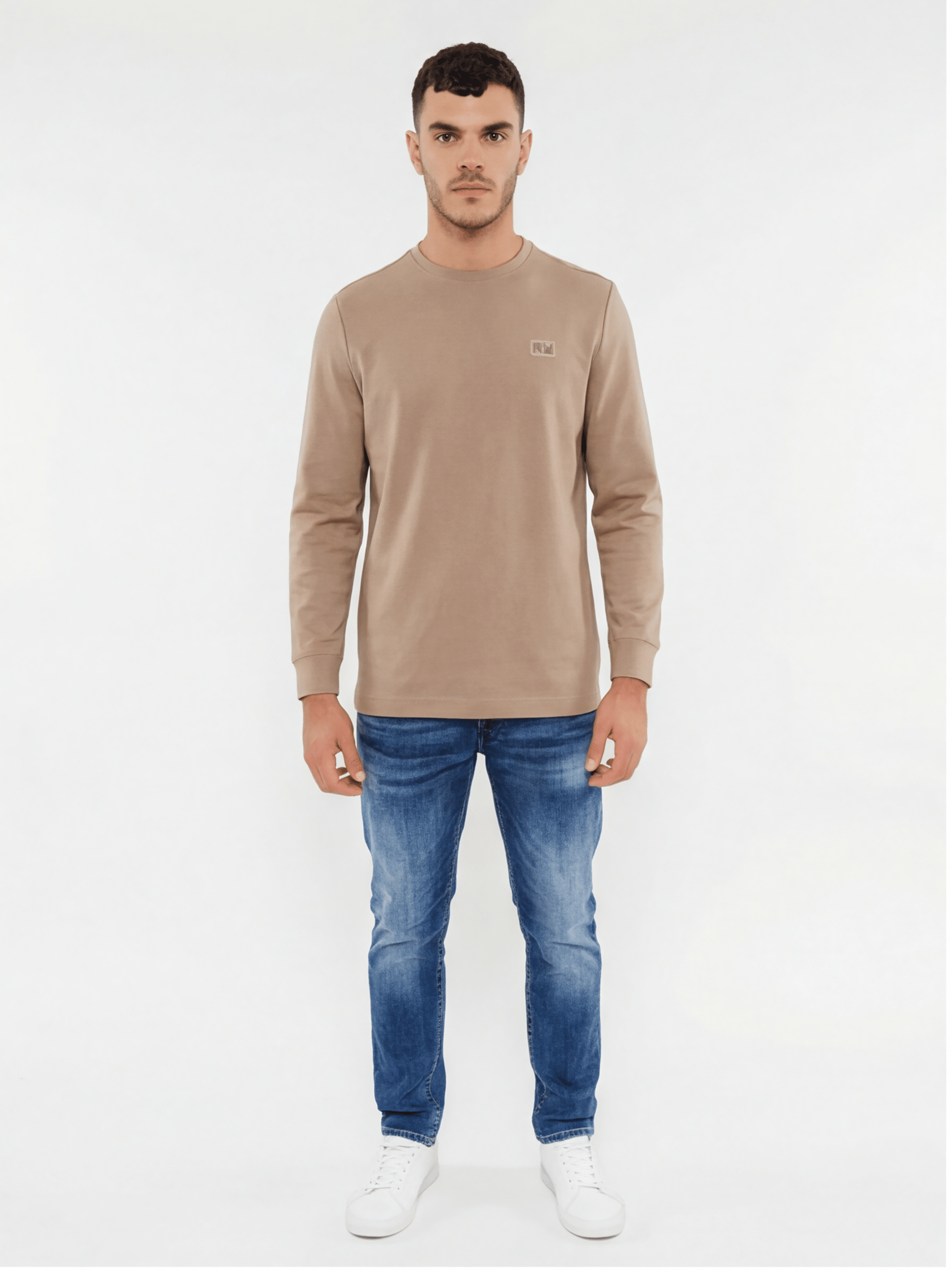 חולצת טישרט ריפליי ארוכה Rr Logo גברים