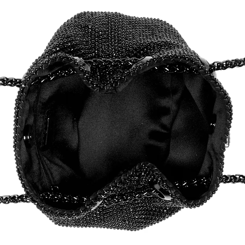 תיק ערב Guess נשים Lua Rhinestone Mesh Mini Pouch