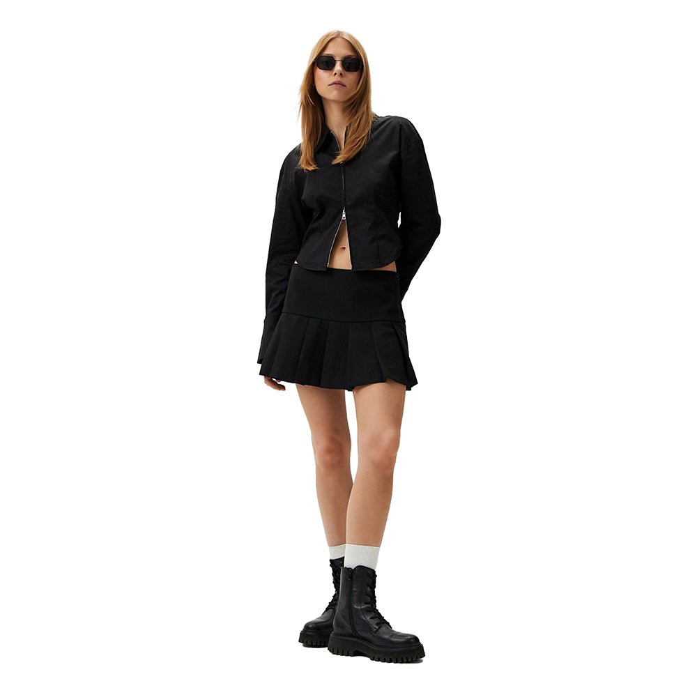 חולצת קלווין קליין עם רוכסן Zipped Cotton Top נשים