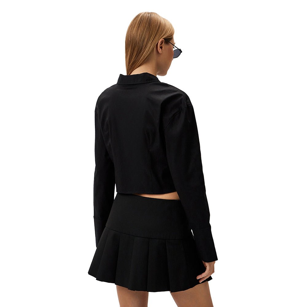 חולצת קלווין קליין עם רוכסן Zipped Cotton Top נשים