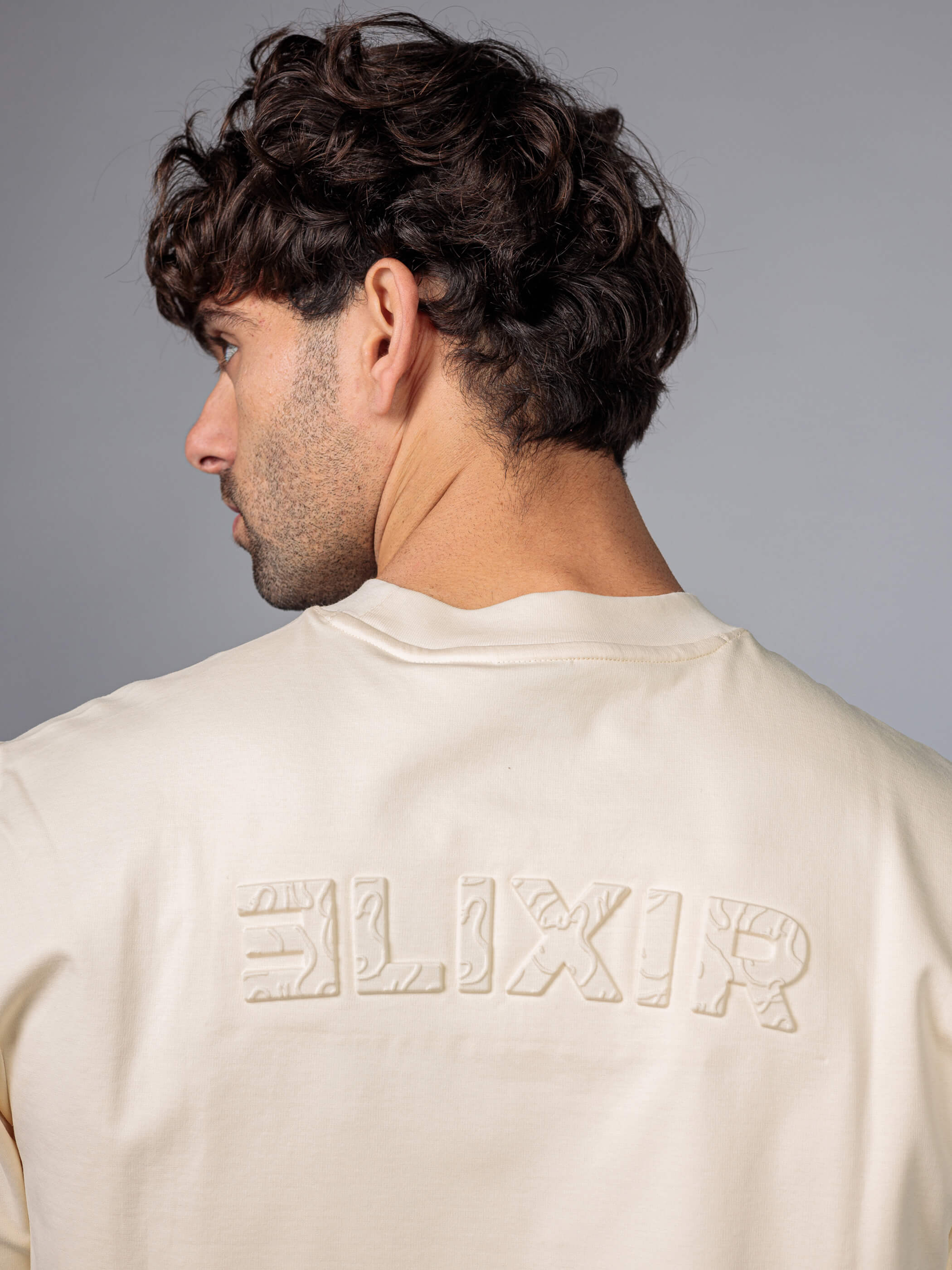 חולצת טישירט קצרה אליקסיר Back Logo Embroidery גברים