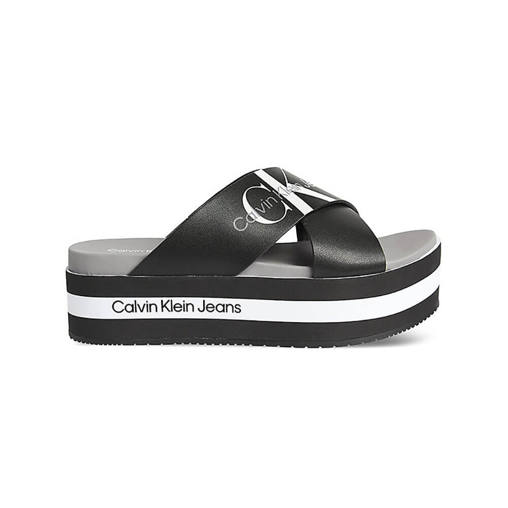 כפכפי פלטפורמה קלווין קליין Flatform Sandal Crisscross נשים - ck-YW0YW00562-BDS-36