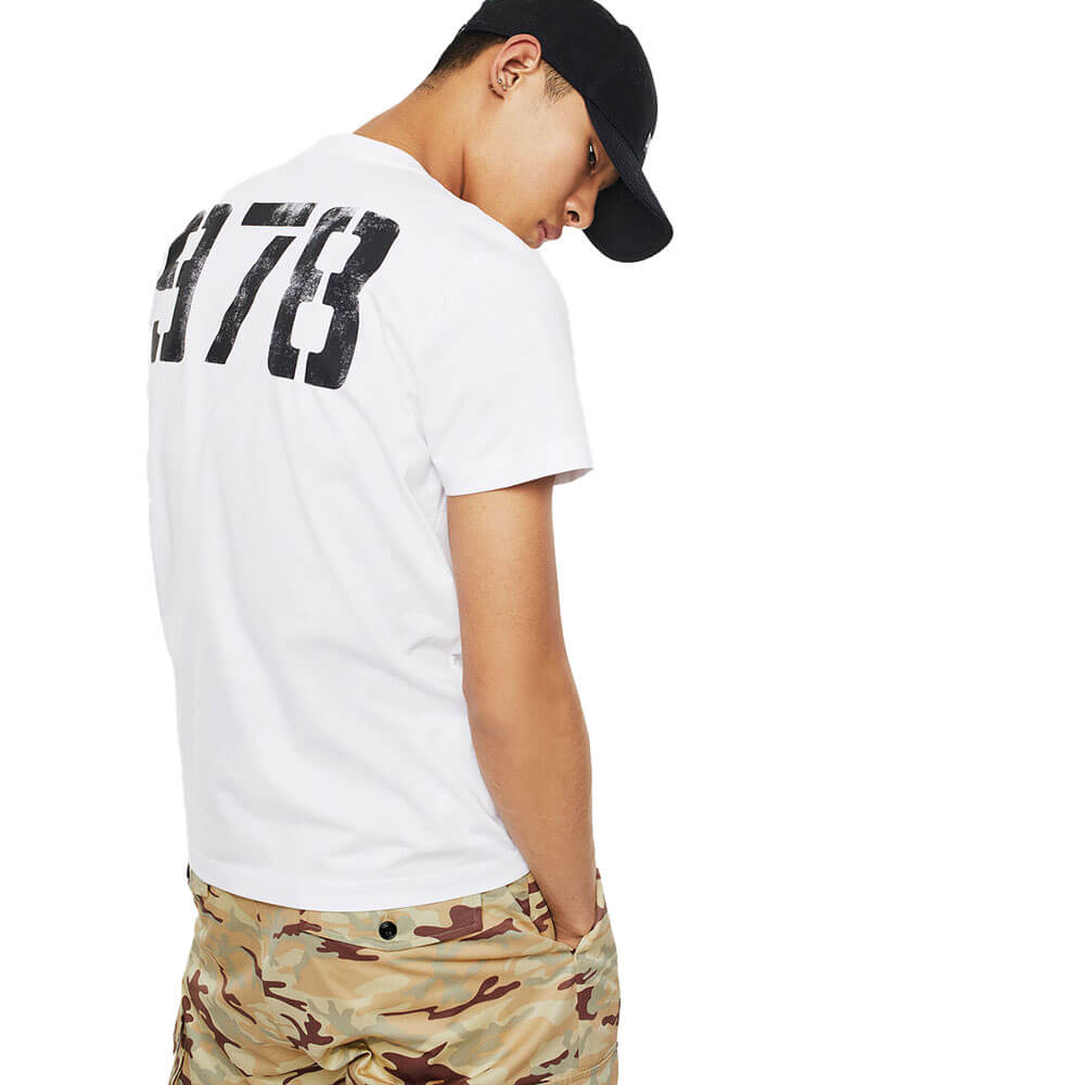חולצת טישרט דיזל קצרה Faded 978 Print גברים